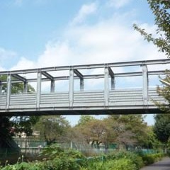 成城学園の仙川に架かる橋